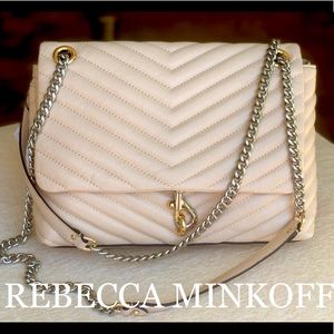 rebecca minkoff edie flap shoulder bag tahini